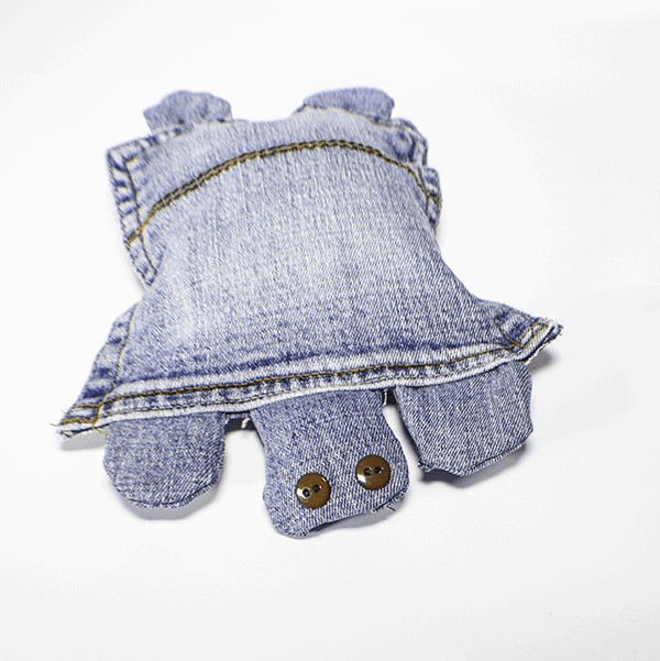 diy old jeans pocket turtle
