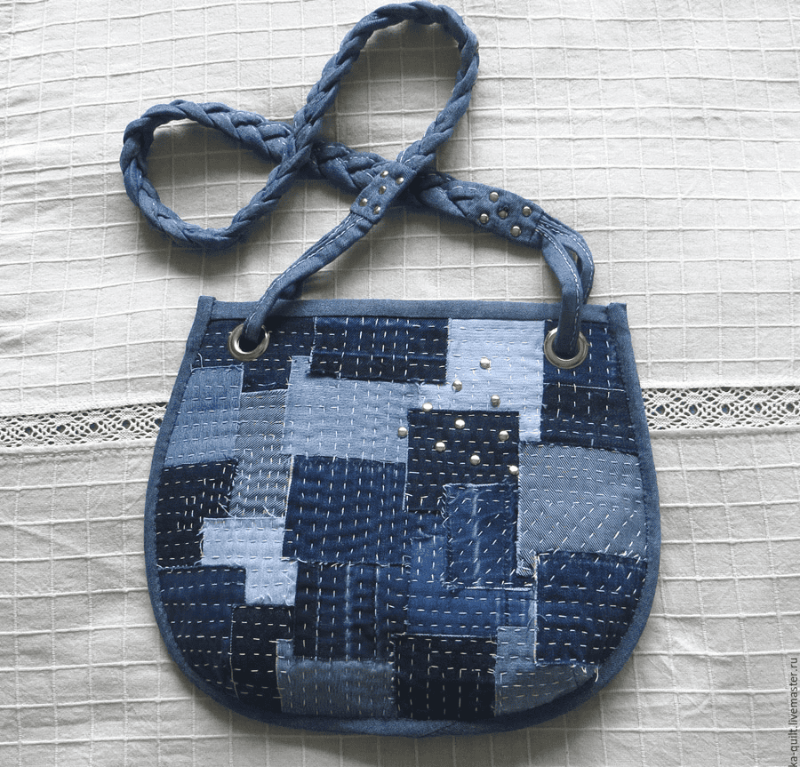 denim crafts patchwork bag