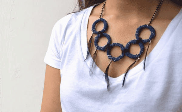 diy denim necklace 