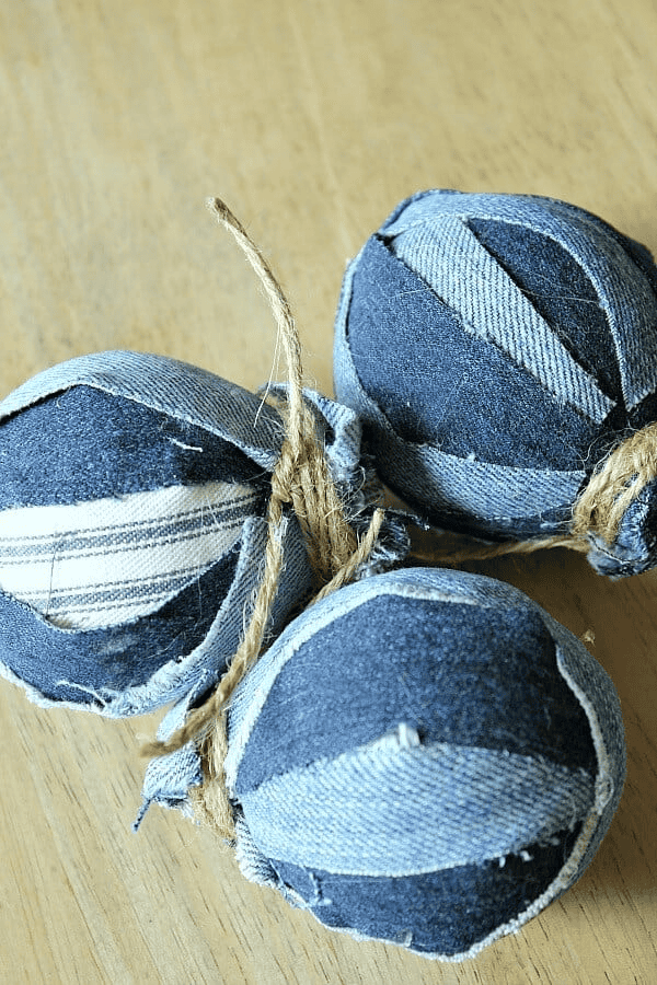denim christmas ornaments