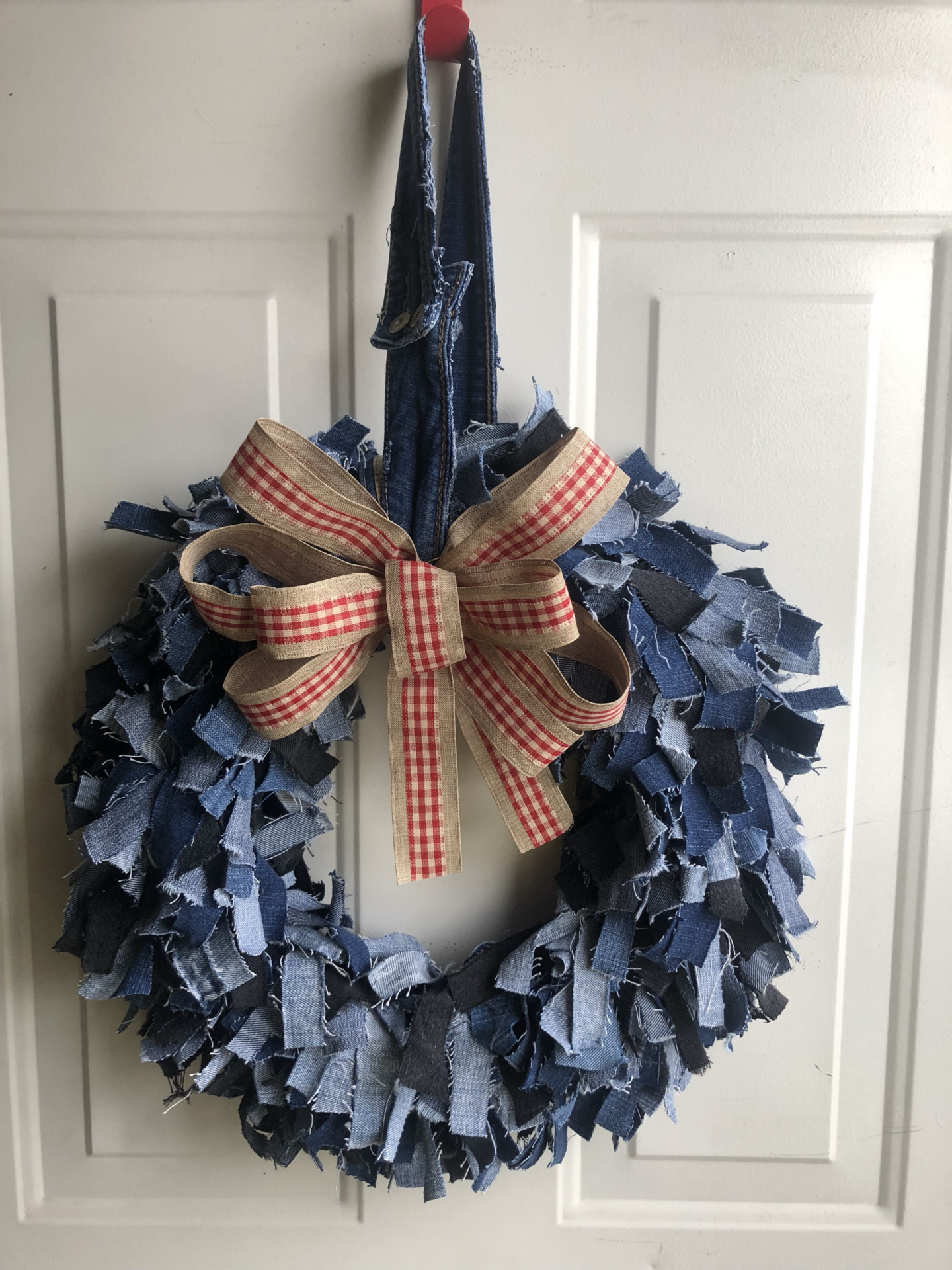denim crafts diy wreath