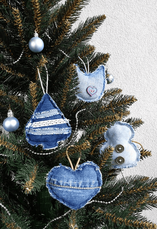 diy fabric christmas ornaments