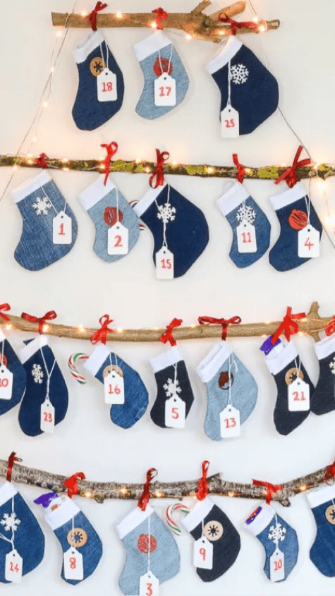 mini stocking advent calendar
