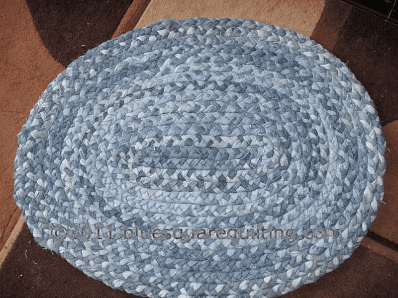 braided denim mat