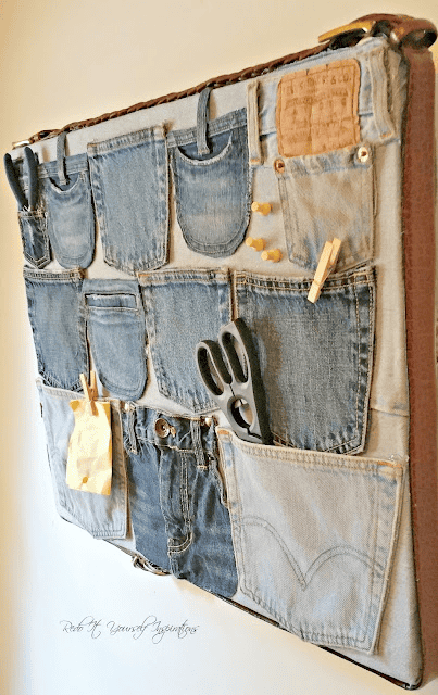 jeans pockets wall organizer