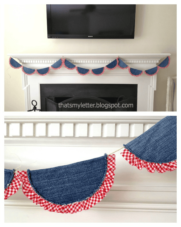 diy denim garland