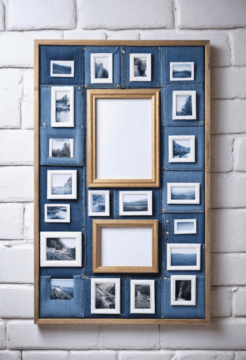denim photo frame idea
