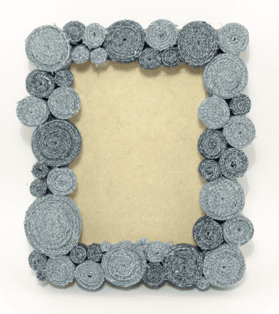 make a photo frame with denim
