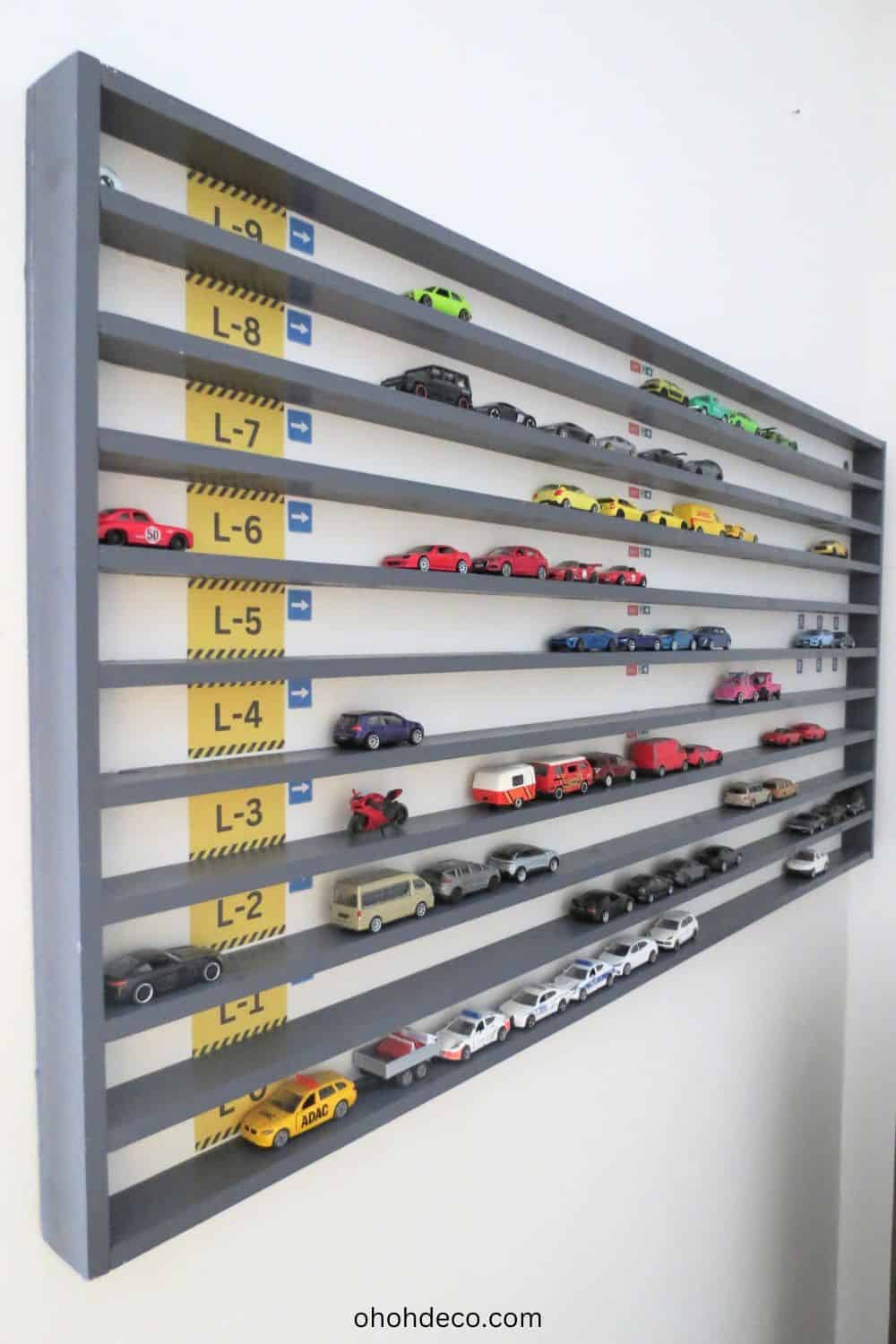 large toy car display shelf