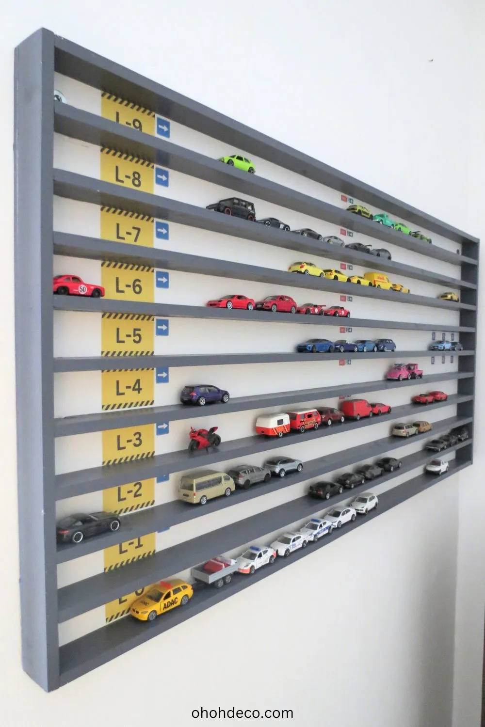large toy car display shelf