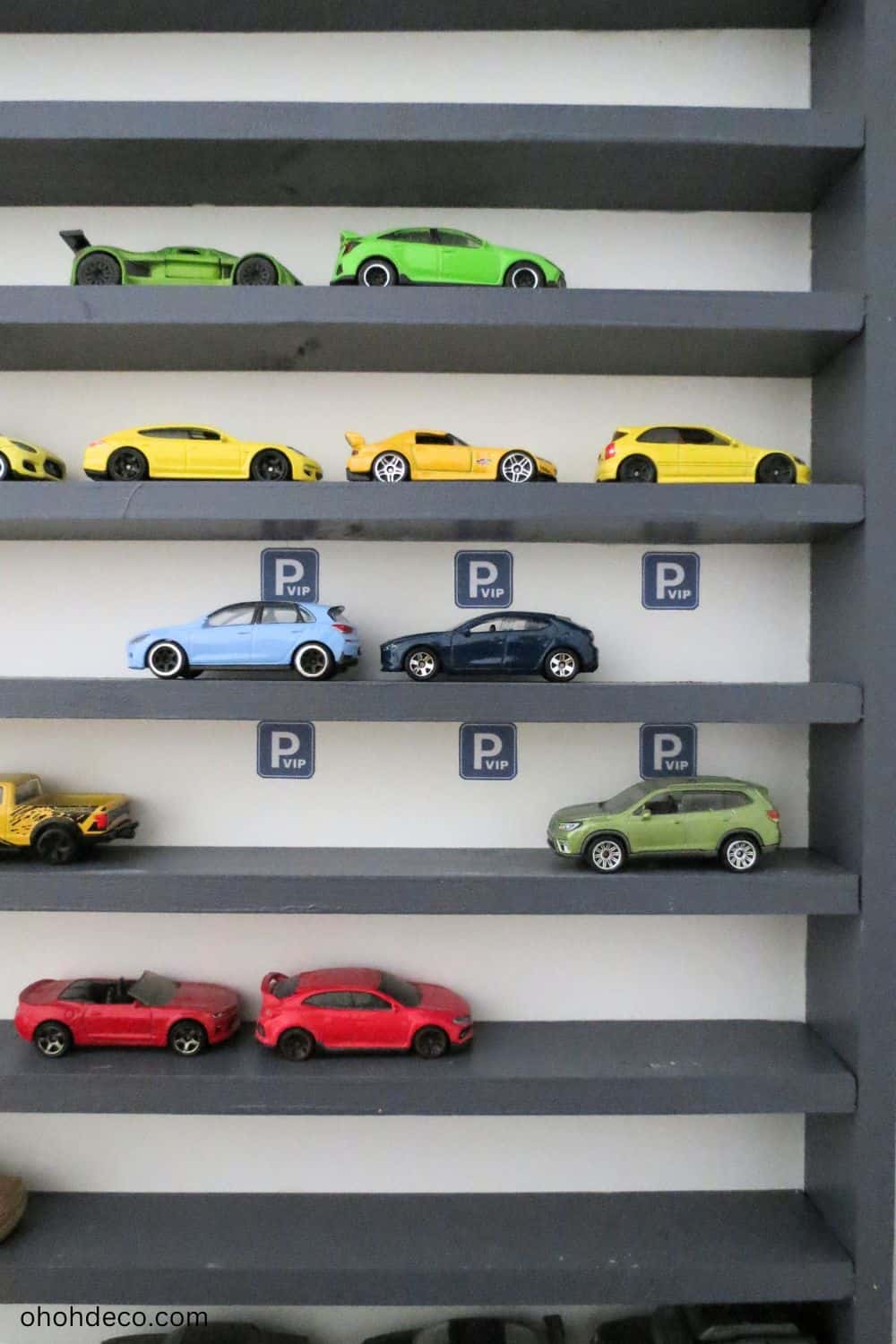 toy car display shelf diy
