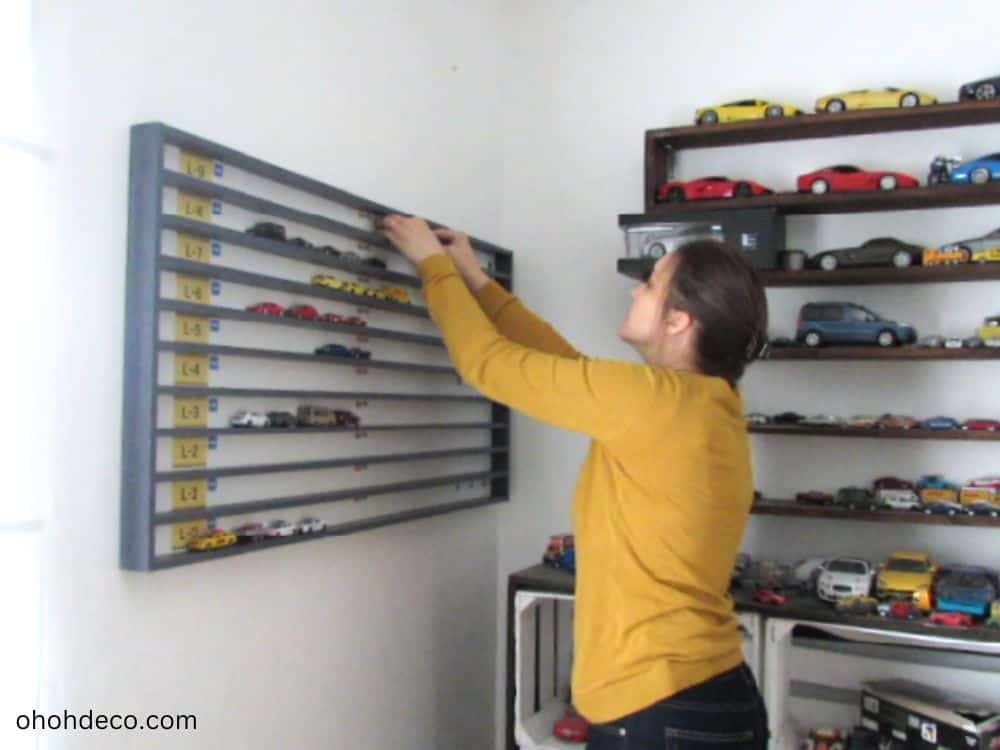 display your diecast collection in the toy car display shelf