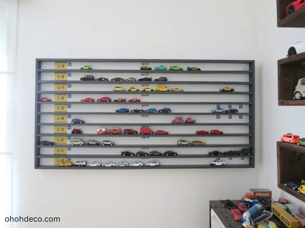 toy car display shelf DIY