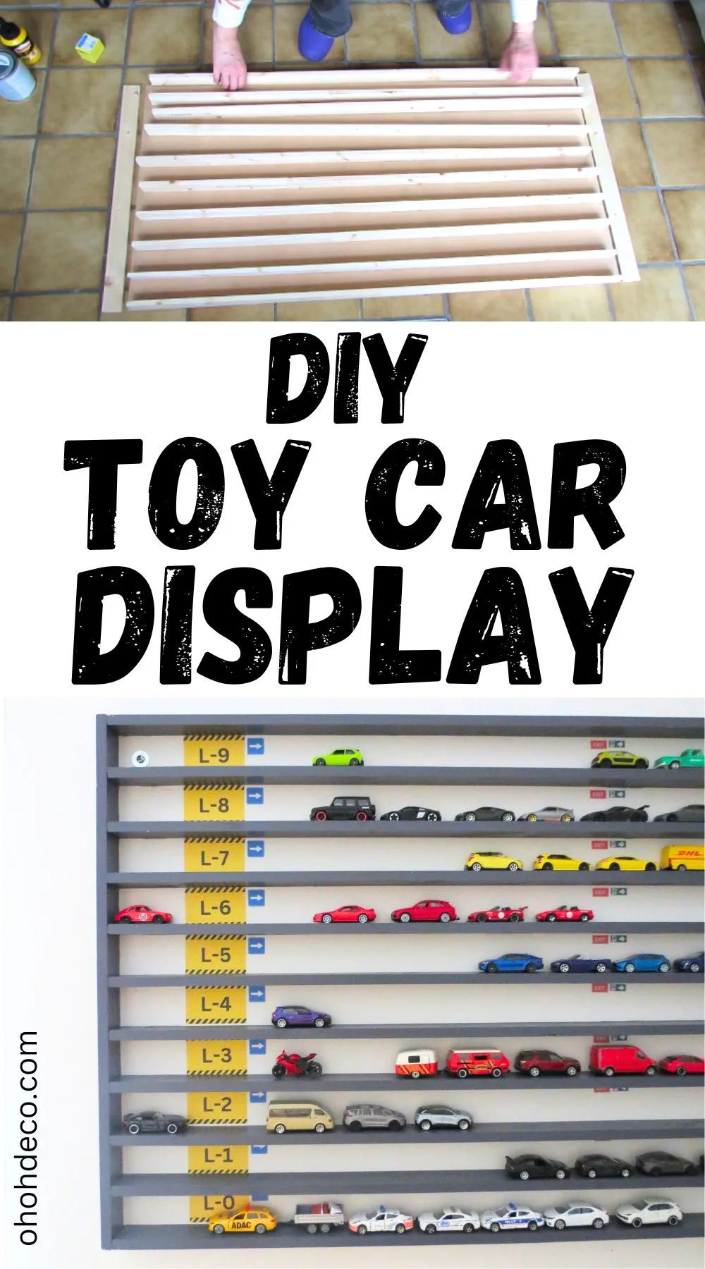 How to build a toy car display shelf