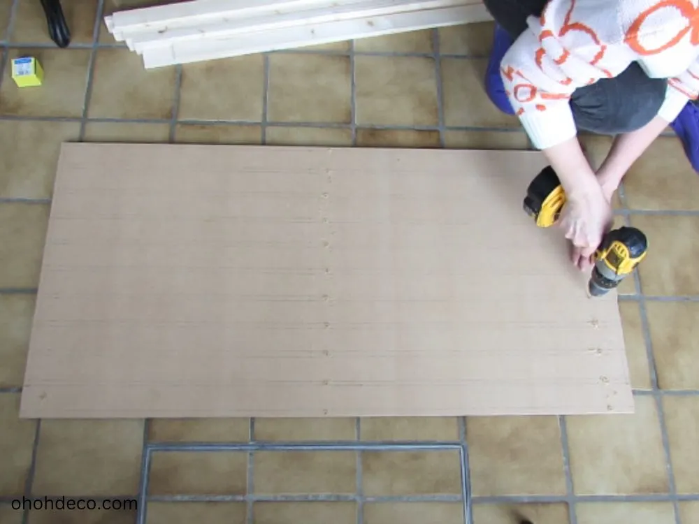 drill holes for the screws