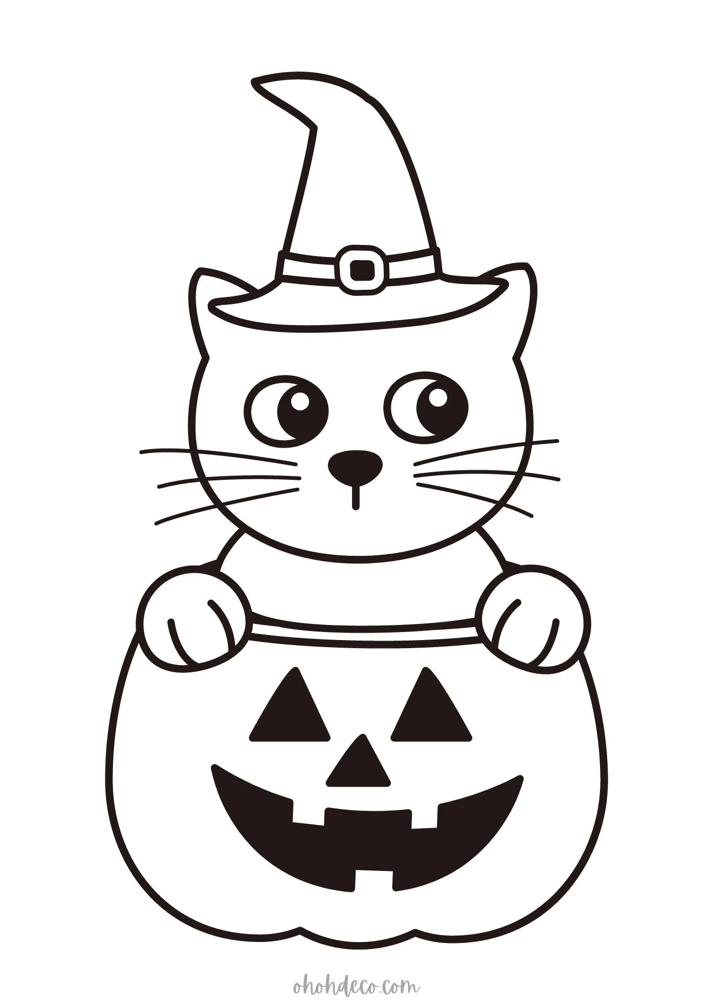 cat halloween coloring pages
