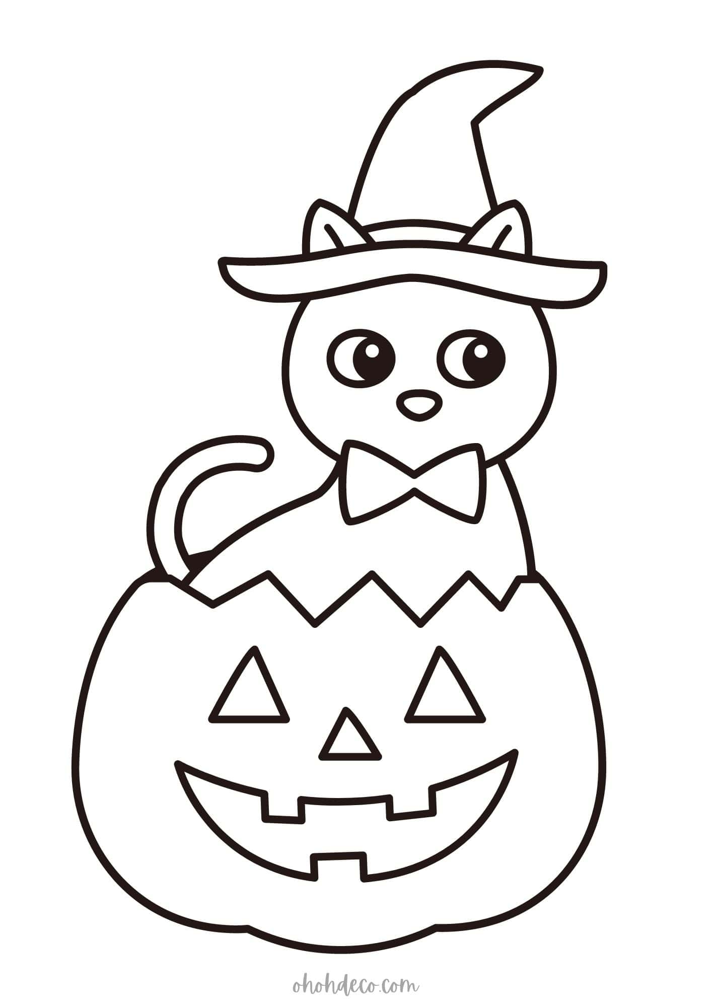 cat witch coloring pages
