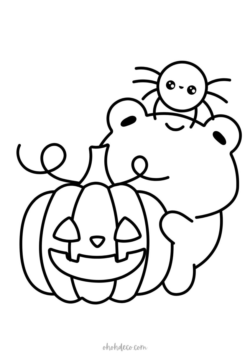 Pumpkin kawaii Coloring Pages - Ohoh deco
