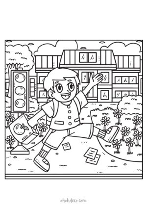 back to school coloring page