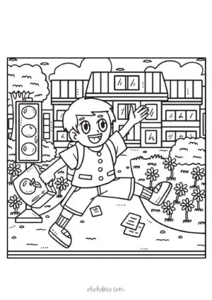 back to school coloring page