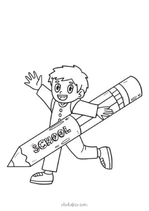 back to school coloring page