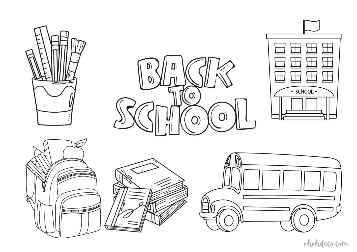 back-to-school coloring page free