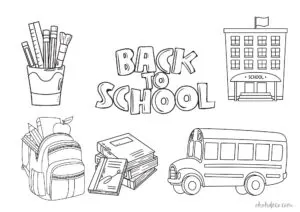back-to-school coloring sheet
