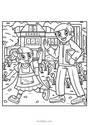 back-to-school coloring sheet