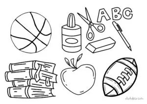 back-to-school coloring sheet
