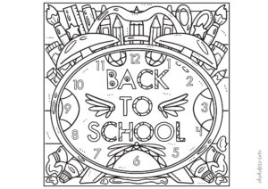 back-to-school coloring sheet