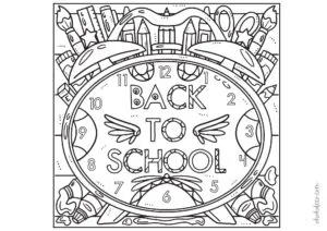 back-to-school coloring sheet
