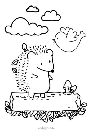 hedgehog coloring page