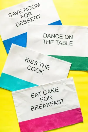 color block diy placemat