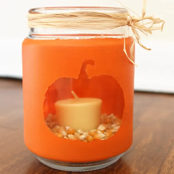 diy pumpkin jar
