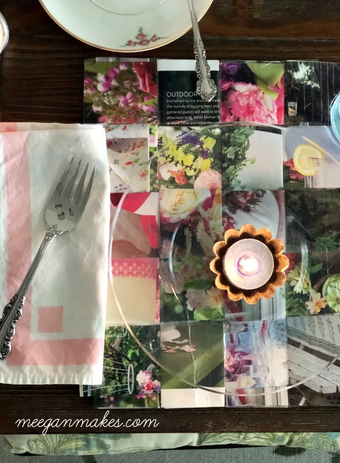 old magazine placemat