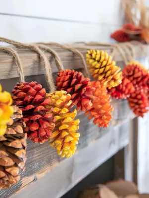 pine cone garland diy