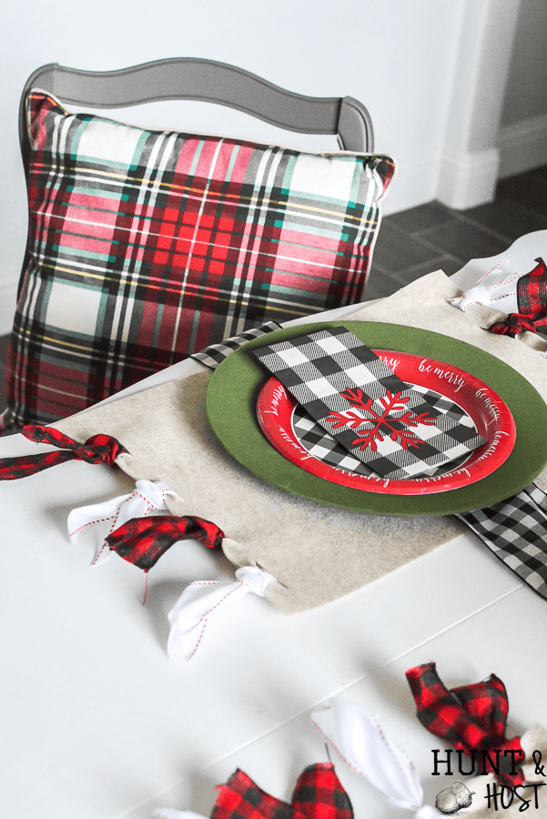 felt and ribbon placemat