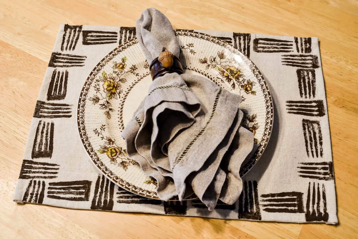 fork painted placemat