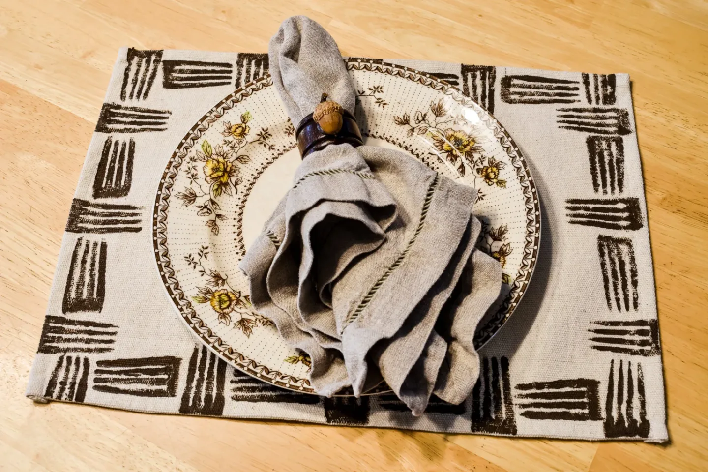 fork painted placemat