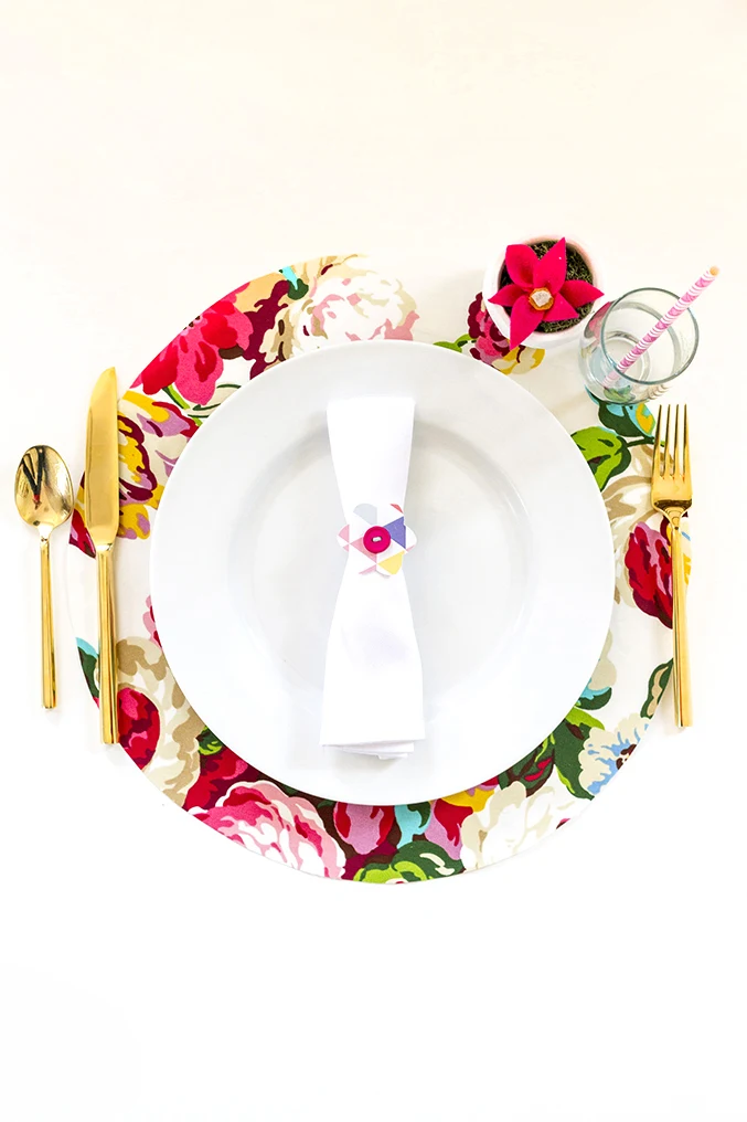 no sew round placemat