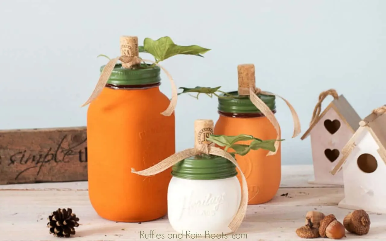 diy pumpkin mason jar
