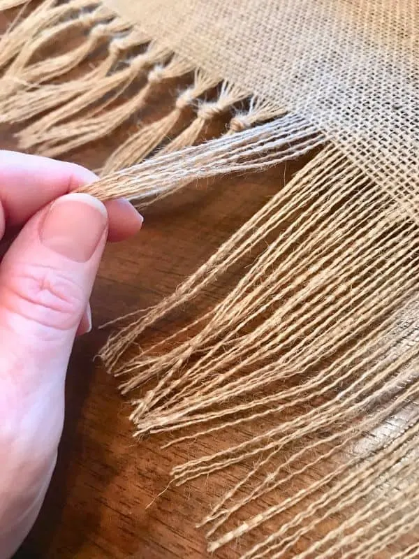 burlap table runner