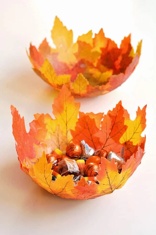 fall leaf bowl diy