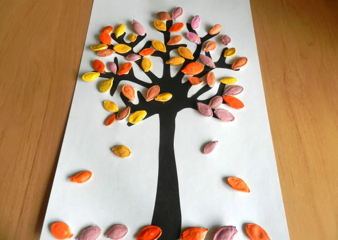 pumpkin seed art easy Fall Crafts for Adults