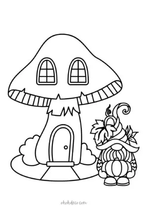 mushroom coloring page