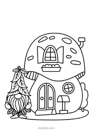 mushroom coloring page