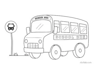 school bus color sheet