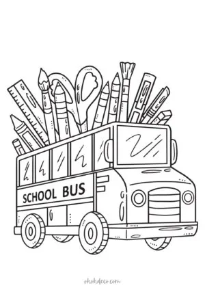 school bus color sheet