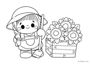 sunflower coloring page