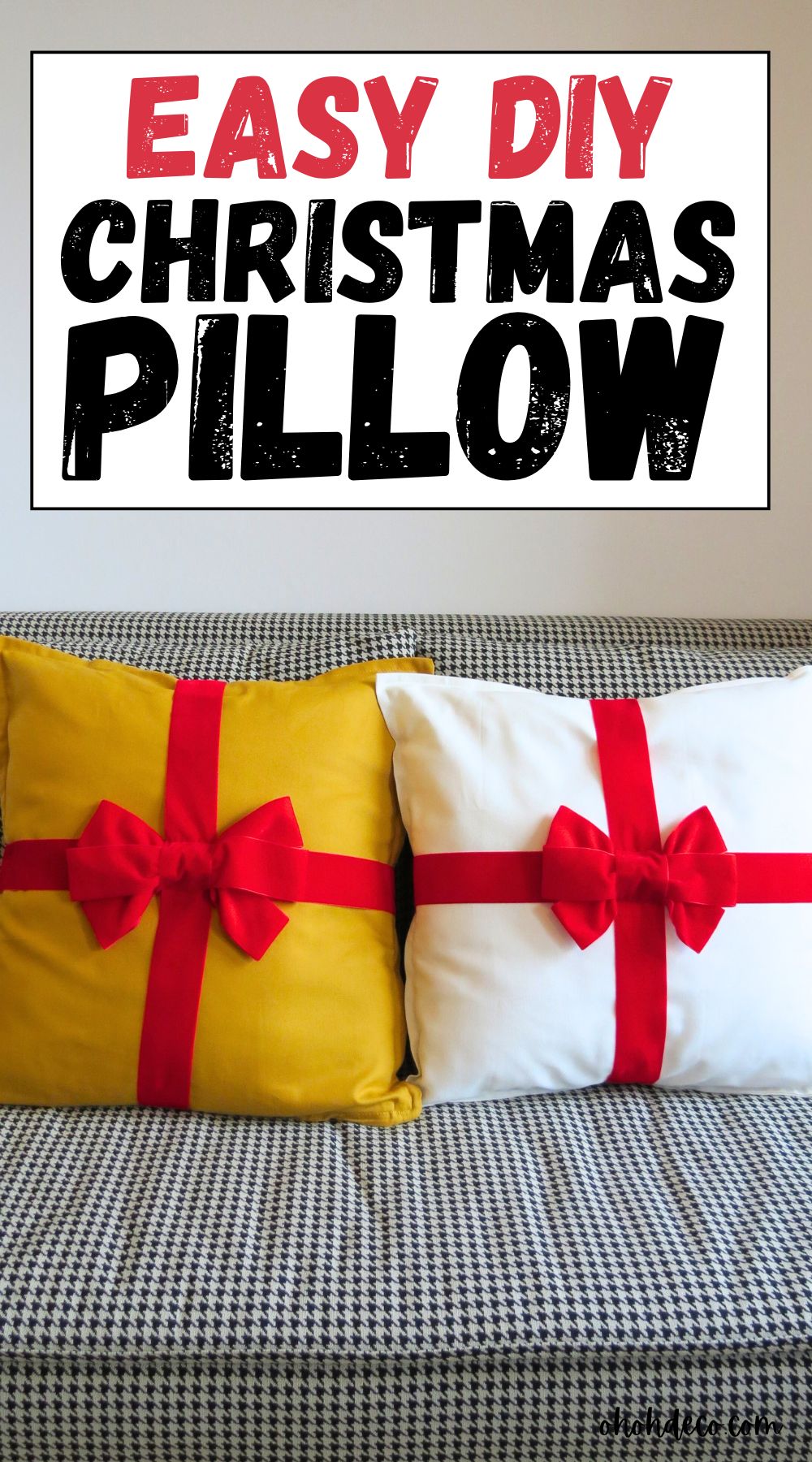 Almohada de Navidad de bricolaje